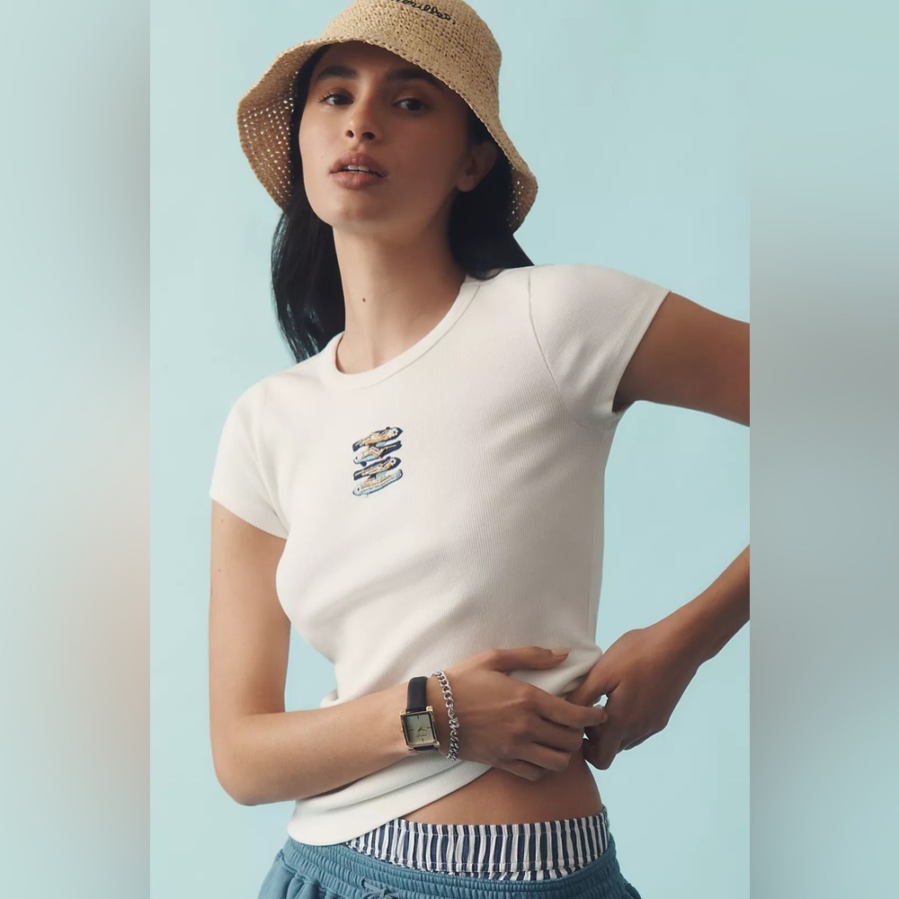 Maeve Embroidered Baby Tee
